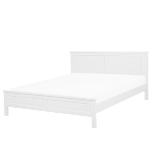 Cama madeira de pinho olivet 160 x 200 cm branco