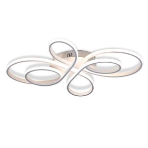 Nettlife LED plafon regulável grande 100cm 90w branco moderno com comando