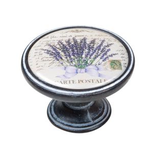 Puxador 37mm óxido em piclet lavanda 2, lote de 12