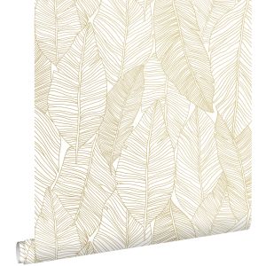 Estahome papel de parede folhas desenhadas a caneta 53 cm x 10.05 m 139125