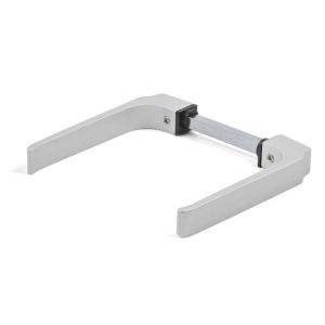 Par muleta para porta 4011 prata quadrada comprimento 10 cm