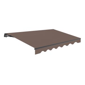 Toldo retrátil manual 2,5x2 m taupe poliéster