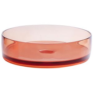 Lavatório de bancada tolosa ⌀ 36 cm superfície sólida vermelho claro
