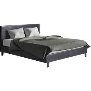 Cama "lina" - 140 x 190 cm - preto