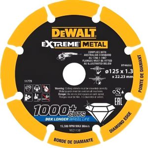 Lâmina de diamante metalmax extreme metal 125mm dewalt dt40252