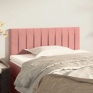 Cabeceira de cama veludo 90x5x78/88 cm rosa ptob5104