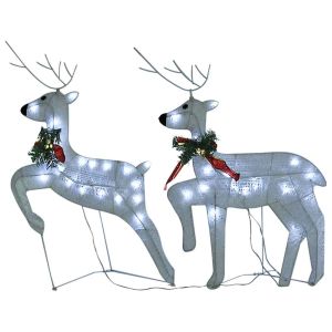 Renas de natal 2 pcs 40 LEDs branco