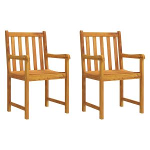 Cadeiras de jardim 2 pcs madeira de acácia maciça