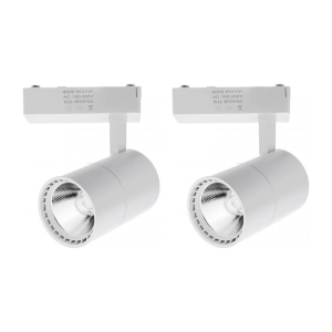 2x  spotlight LED rail 40w, luz 6000k, 2700 lm, 220v monofásico, branco