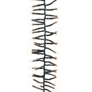 Cordão de luzes agrupadas 1000 luzes LED 11 m PVC branco quente