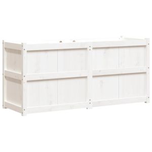 Vaso/floreira de jardim 150x50x70 cm pinho maciço branco