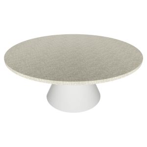 Artù white - mesa de jantar ⌀ 120 cm de madeira laminada cinza texturizado