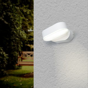 Candeeiro de parede LED oval branco ip54 ajustável - 4000k - 5500k - silamp