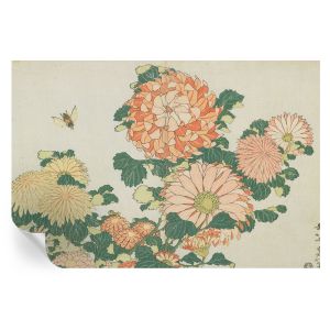Papel de parede autocolante flores de crisântemo 104x152 tulup