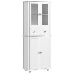 Armário de cozinha 61x35x168,5 cm mdf color blanco Homcom, casa - cozinha
