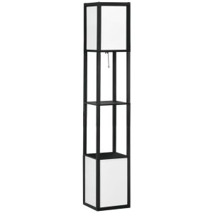 Candeeiro de pé 26x26x156 cm mdf, plástico e tc Homcom, casa - iluminação