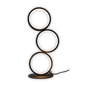 Nettlife candeeiro de mesa preto LED 38x17.5
