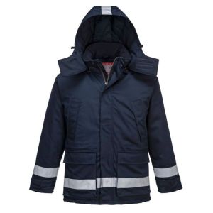 Parka ignífuga portwest antistática inverno - marinho