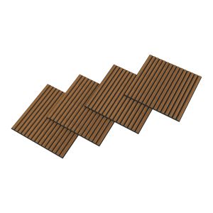 Conjunto de 16 painéis acústicos 3d vang lâminas lineares 5,76m² teca