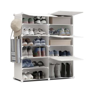 Newlux sapateira cube c6 83x32x95 cm – 6 compartimentos, 24 pares