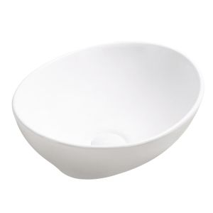 Ondée - lavabo sobre encimera hana - cerámica blanca - acabado mate