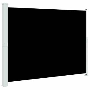 Toldo lateral retrátil para pátio 220x300 cm preto