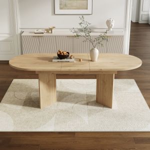 Mesa de jantar extensível carvalho mdf 4 8 lugares 140x90cm