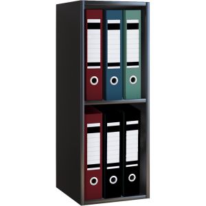 Estantería y librería de oficina offas negro al. 72 x an. 34 x p. 30 cm