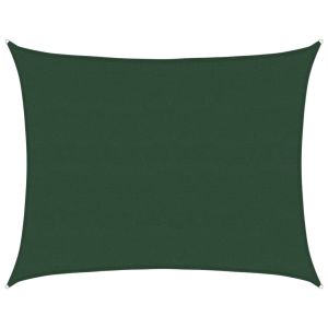 vidaXL toldo de vela hdpe verde oscuro 160 g/m² 6x7 m