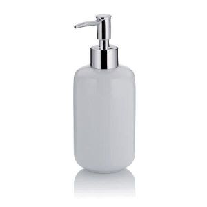 Dispensador de sabonete kela isabella - cerâmica - branco