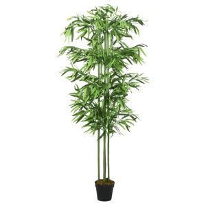 vidaXL árvore de bambu artificial com 240 folhas, verde, 80 cm