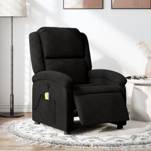 Poltrona reclinável de massagens elétrica tecido preto ewg2702