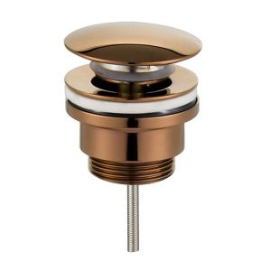Kibath válvula click clack para lavatorios acabamento rose gold em latão