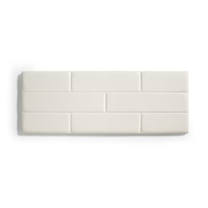 Cabeceira de cama 105 muro ladrillos de polipiel 112x57x5cm branco
