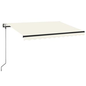 Toldo automático com LED e sensor de vento 350x250 cm cor creme