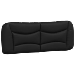vidaXL cabecero de cama acolchado cuero sintético negro 120 cm