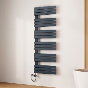Emke toalheiro elétrico 1599x600 mm cinza antracite 1000w Wi-Fi ipx4
