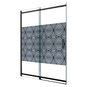 Ondee - porta uimi - portas de correr - acabamento preto mate - 140x210cm