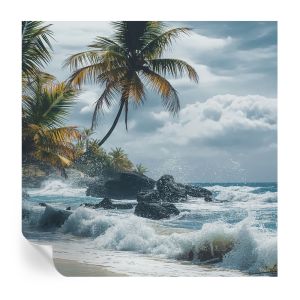 Papel parede adesivo praia exótica 250x250 tulup