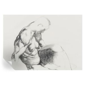Papel parede adesivo esboço masculino 208x146 tulup