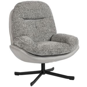 Poltrona 78x95x99 cm chenille, couro pu color gris Homcom, casa - poltronas