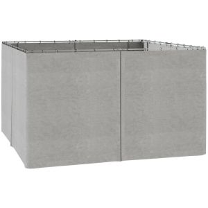 Paredes laterais para tenda 352x205 cm poliéster color gris Outsunny