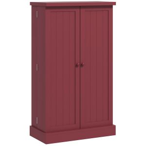 Aparador para sala de estar em mdf vermelho 60x30x104 cm