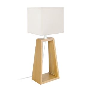 Candeeiro de mesa  madeira   mikelli natural d22 cm