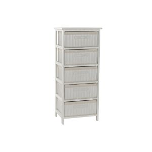 Cômoda de bambu paulownia 42x32x98 branca
