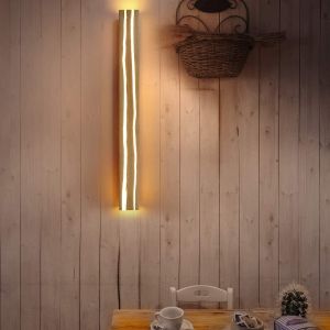 Nettlife aplique parede LED madeira 100x10