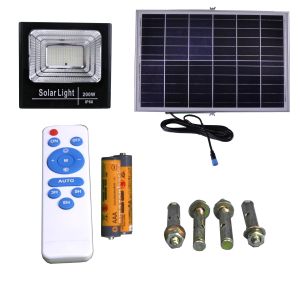 Projetor LED solar nature 1250 lumens 200w painel separado bateria de lítio