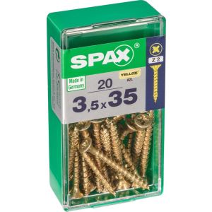 Vis - spax - tête fresada - diâmetro 3.5 mm - comprimento 35 mm - pacote de