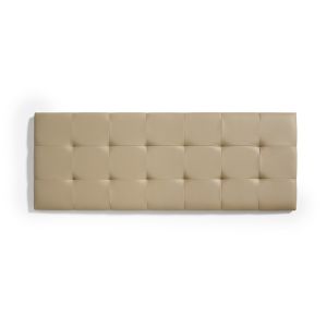 Cabeceira de cama 80 capitone cuadros polipiel 112x57x5cm camel claro
