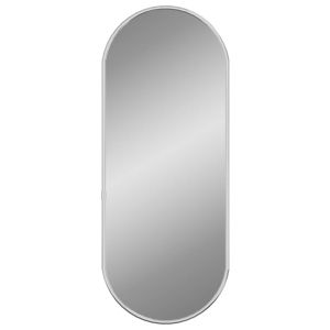 Espelho de parede oval 50x20 cm prateado